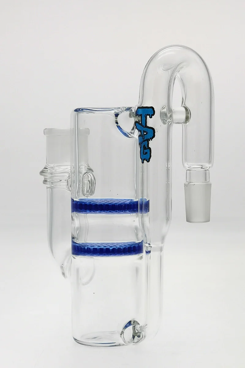 TAG - 8.25" Double Honeycomb Ash Catcher w/ Recycling E.C. 50x5MM (18MM Male to 18MM Female) - Image 6