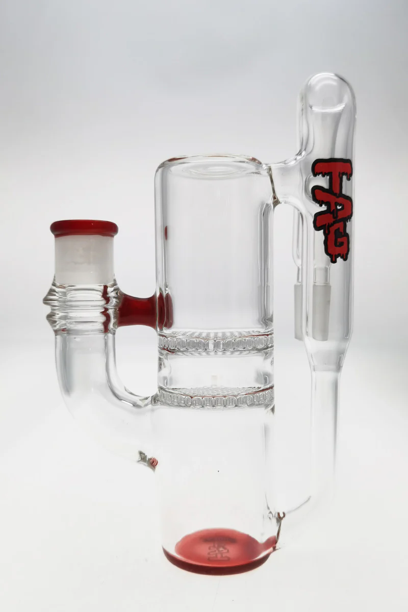 TAG - 8.25" Double Honeycomb Ash Catcher w/ Recycling E.C. 50x5MM (18MM Male to 18MM Female) - Image 97