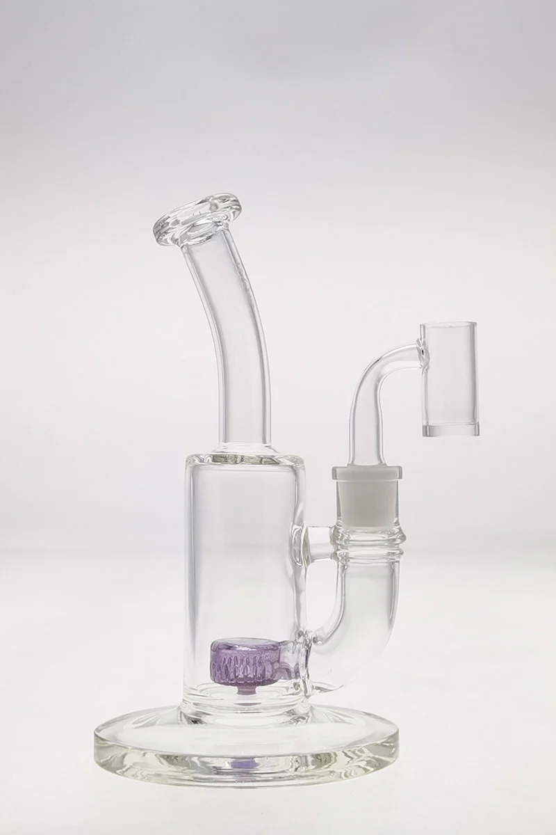 TAG - 7" Bent Neck Fixed Showerhead Puck Diffuser Dab Rig 44x4MM (14MM Female) - Image 104
