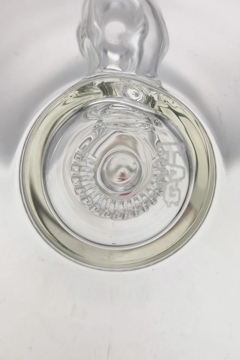 TAG - 7" Bent Neck Fixed Showerhead Puck Diffuser Dab Rig 44x4MM (14MM Female) - Image 12