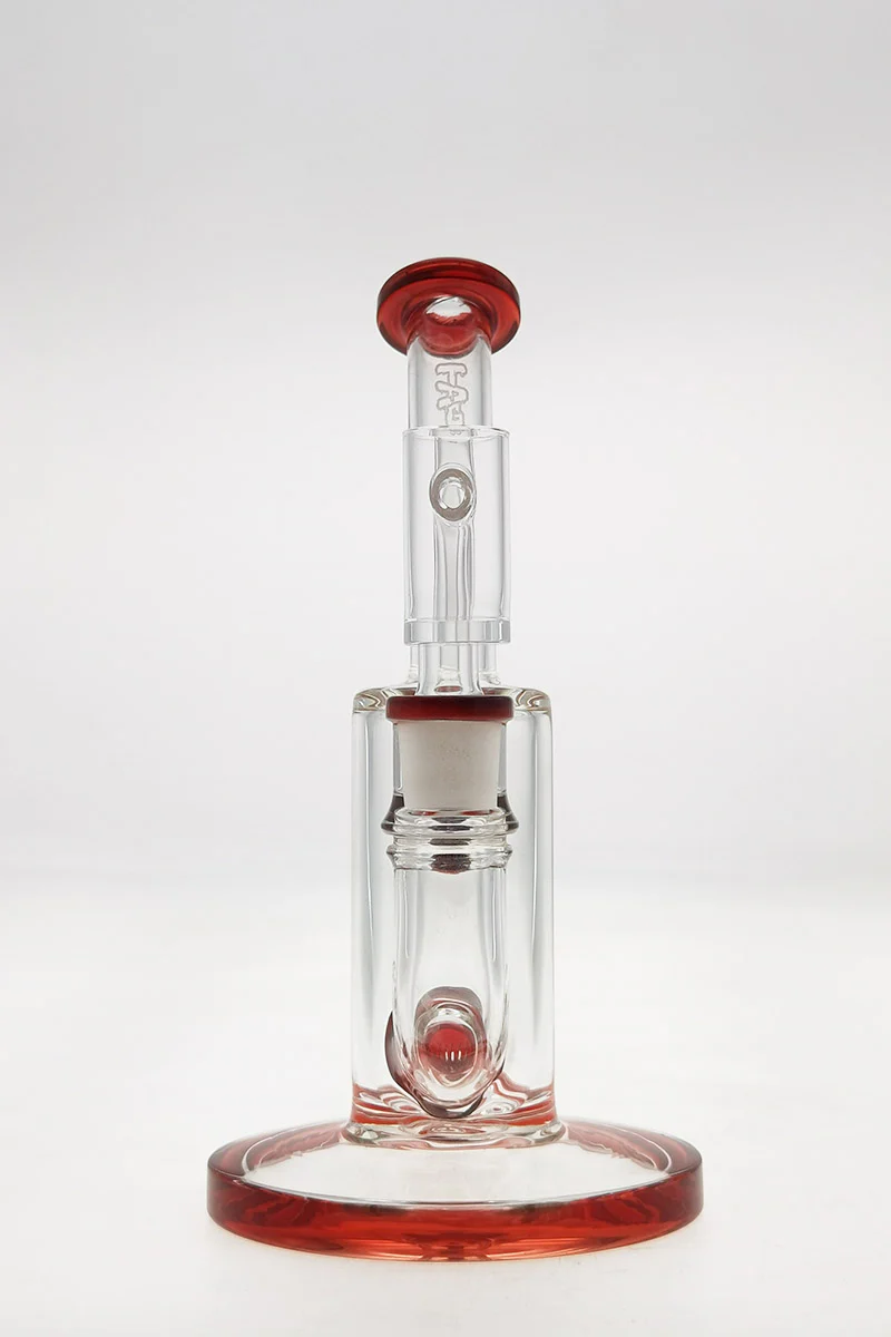 TAG - 7" Bent Neck Fixed Showerhead Puck Diffuser Dab Rig 44x4MM (14MM Female) - Image 131