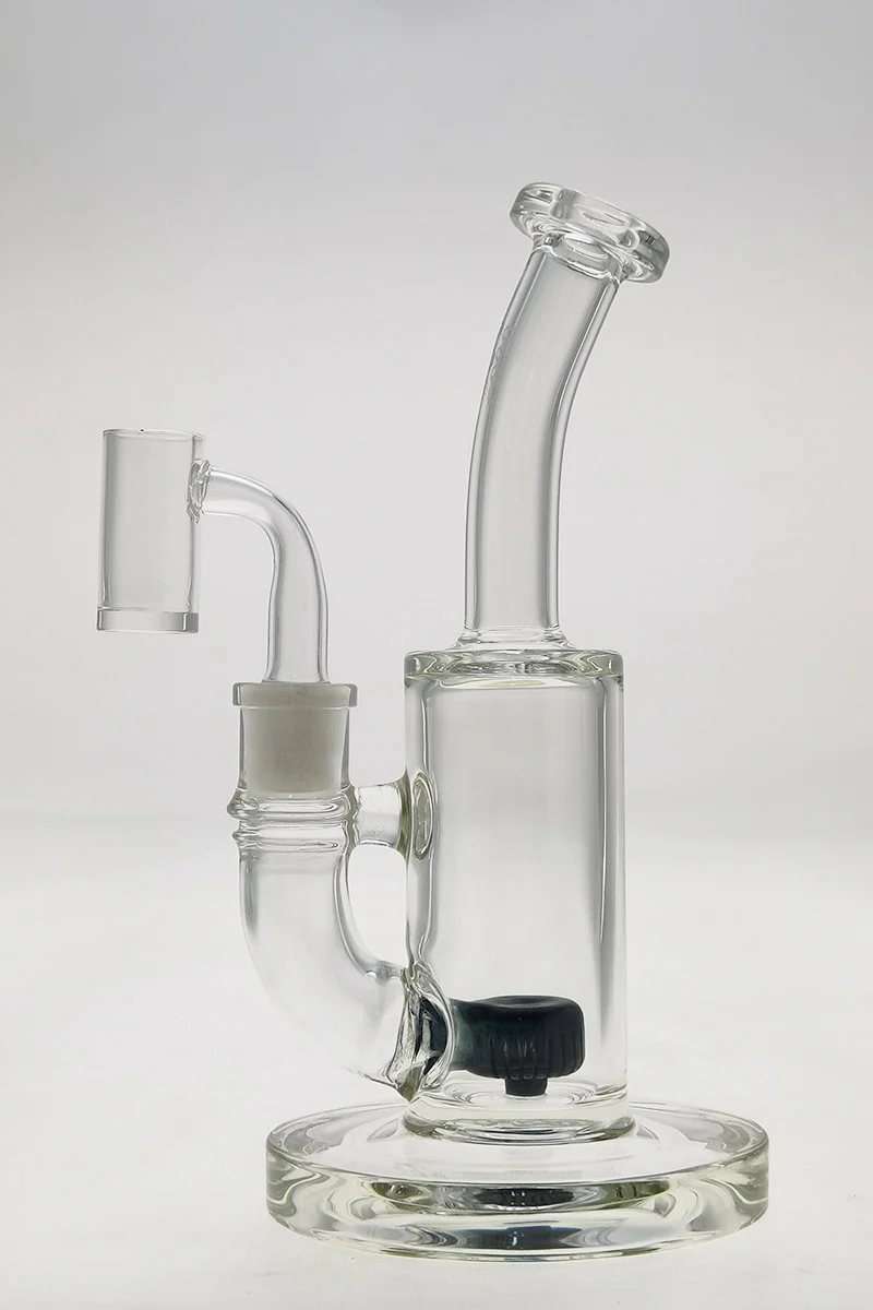 TAG - 7" Bent Neck Fixed Showerhead Puck Diffuser Dab Rig 44x4MM (14MM Female) - Image 146