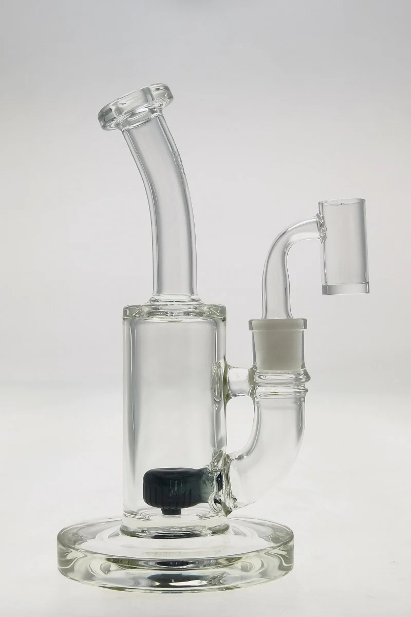 TAG - 7" Bent Neck Fixed Showerhead Puck Diffuser Dab Rig 44x4MM (14MM Female) - Image 147