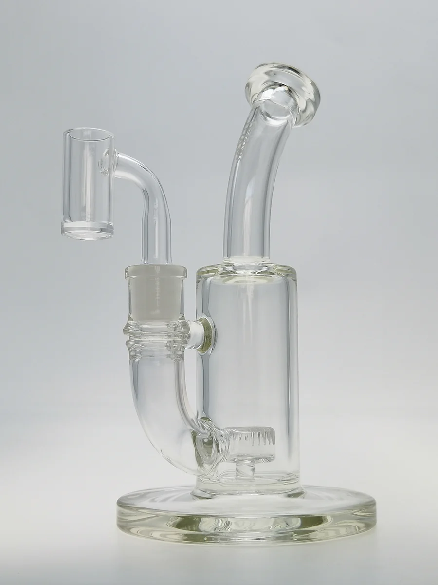TAG - 7" Bent Neck Fixed Showerhead Puck Diffuser Dab Rig 44x4MM (14MM Female) - Image 162