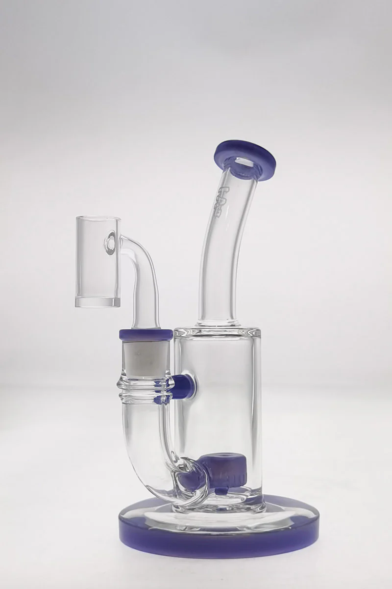 TAG - 7" Bent Neck Fixed Showerhead Puck Diffuser Dab Rig 44x4MM (14MM Female) - Image 34
