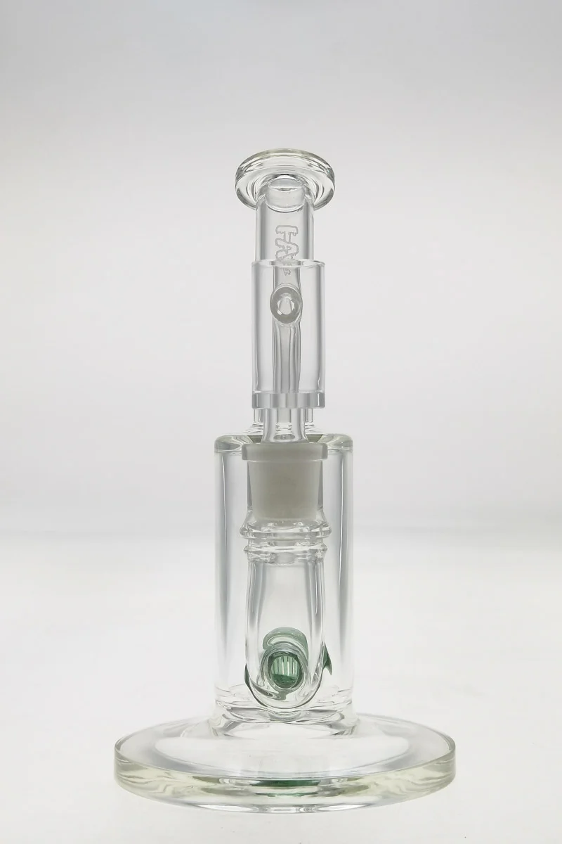 TAG - 7" Bent Neck Fixed Showerhead Puck Diffuser Dab Rig 44x4MM (14MM Female) - Image 46