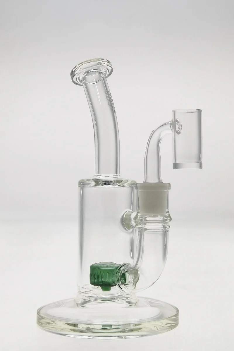 TAG - 7" Bent Neck Fixed Showerhead Puck Diffuser Dab Rig 44x4MM (14MM Female) - Image 49