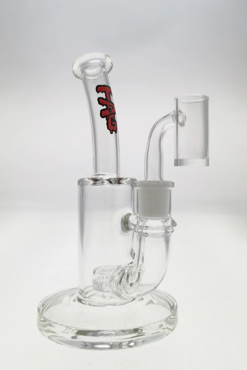 TAG - 7" Bent Neck Fixed Showerhead Puck Diffuser Dab Rig 44x4MM (14MM Female) - Image 5