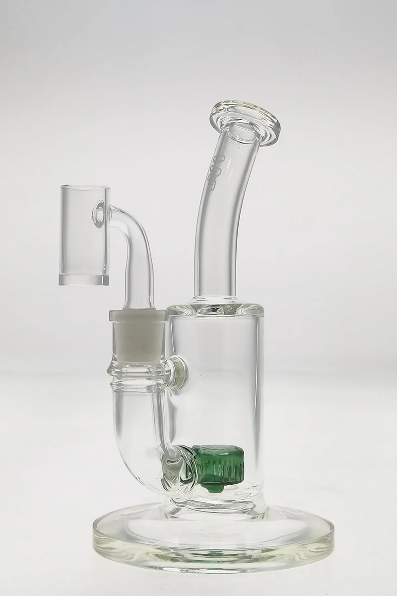 TAG - 7" Bent Neck Fixed Showerhead Puck Diffuser Dab Rig 44x4MM (14MM Female) - Image 50