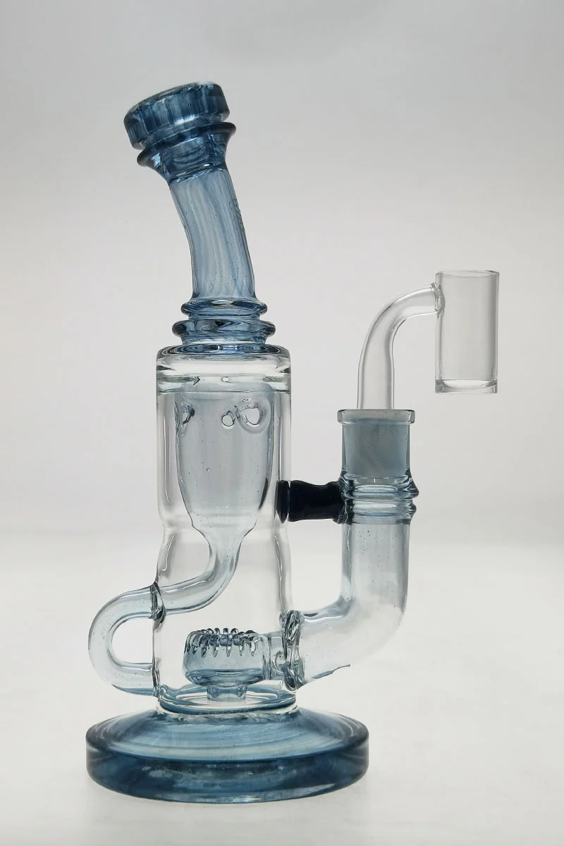 TAG - 8" Super Slit Puck Klein Incycler (Recycler) Dab Rig 44x4MM (14MM Female) - Image 112