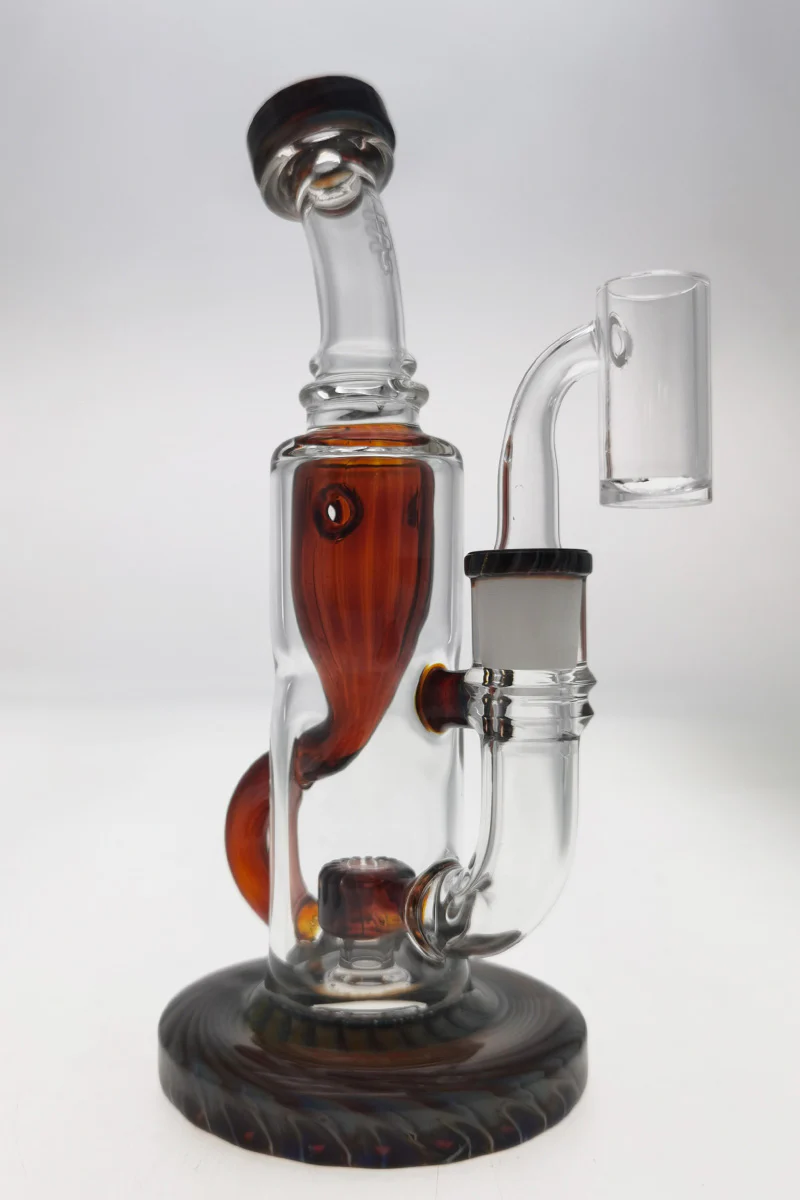 TAG - 8" Super Slit Puck Klein Incycler (Recycler) Dab Rig 44x4MM (14MM Female) - Image 82