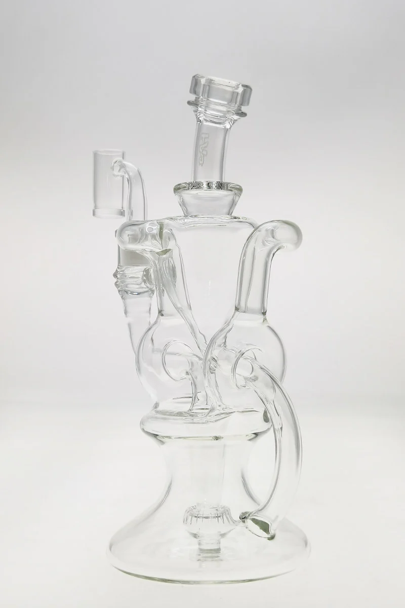 TAG - 10" Twin Arm Super Slit Donut Wormhole Recycler Dab Rig w/ Bellow Base (14MM Female) - Image 10
