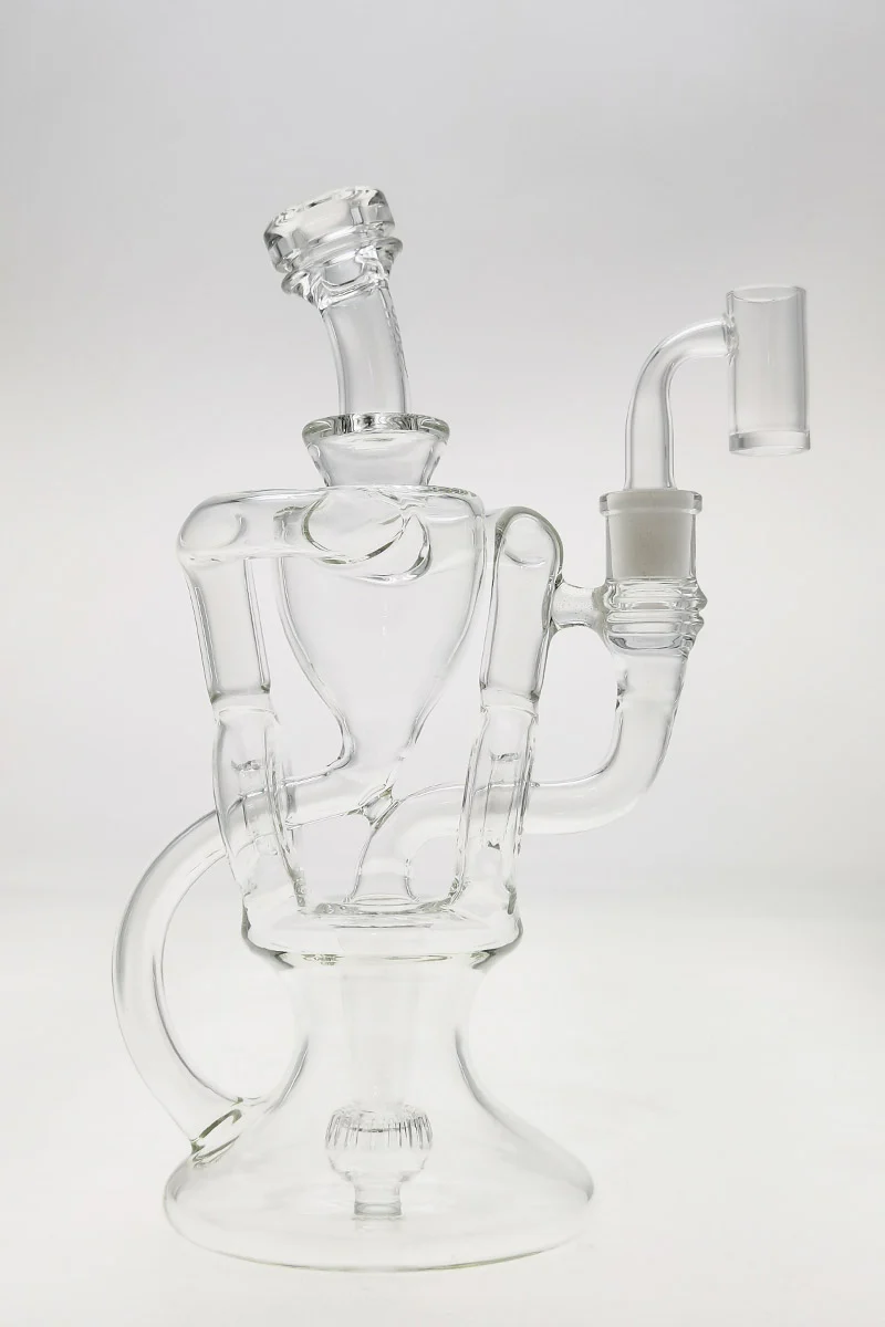 TAG - 10" Twin Arm Super Slit Donut Wormhole Recycler Dab Rig w/ Bellow Base (14MM Female) - Image 2