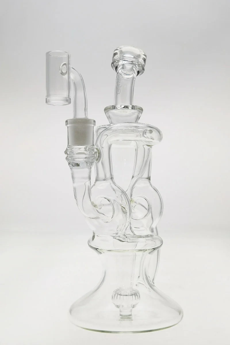 TAG - 10" Twin Arm Super Slit Donut Wormhole Recycler Dab Rig w/ Bellow Base (14MM Female) - Image 7
