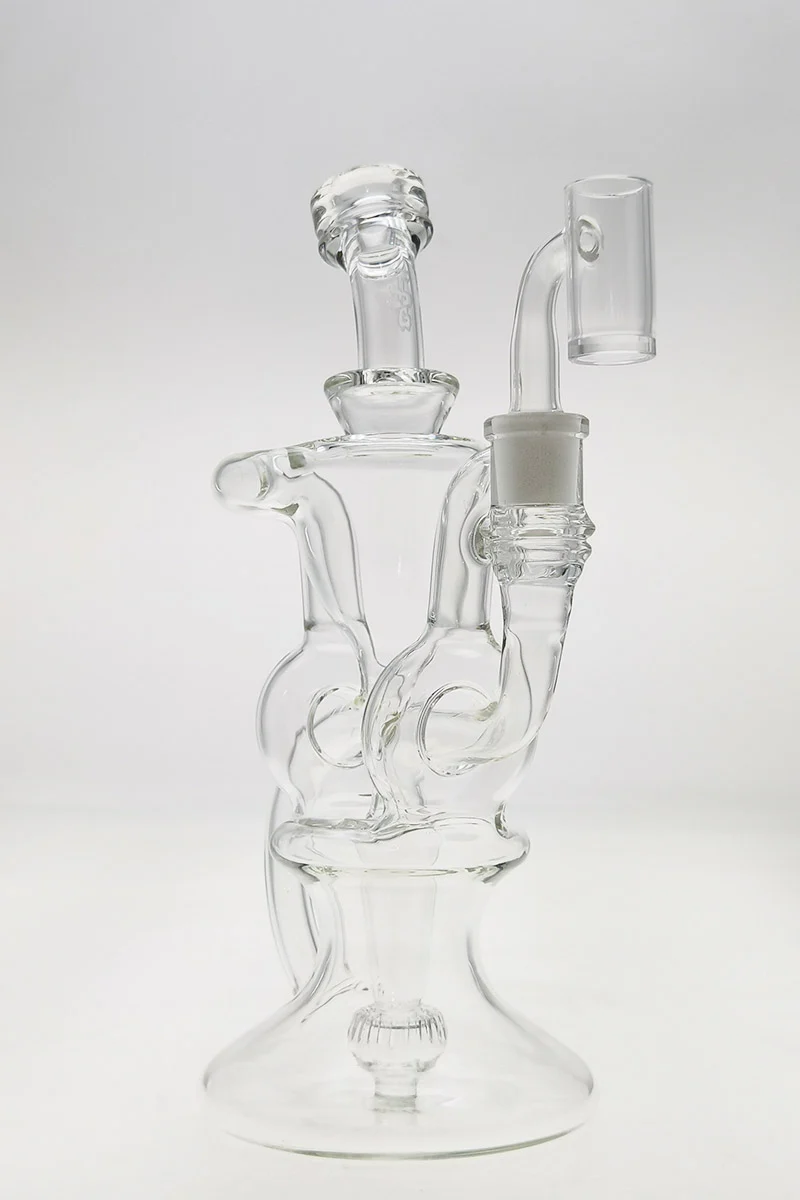 TAG - 10" Twin Arm Super Slit Donut Wormhole Recycler Dab Rig w/ Bellow Base (14MM Female) - Image 8