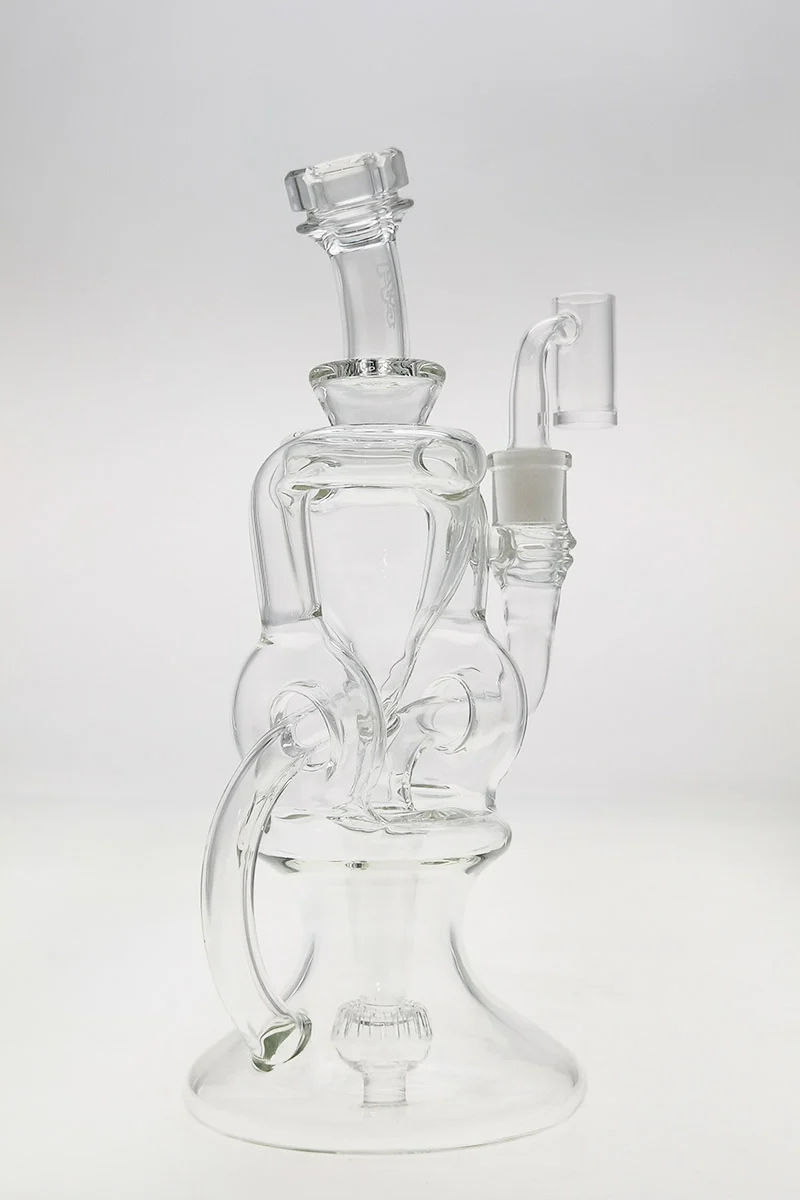TAG - 10" Twin Arm Super Slit Donut Wormhole Recycler Dab Rig w/ Bellow Base (14MM Female) - Image 9