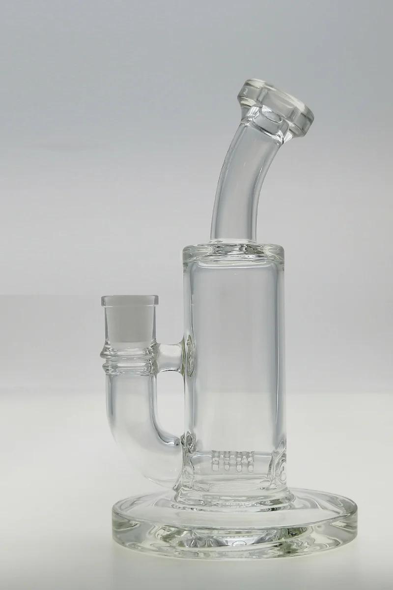 TAG - 8" Bent Neck Gridded Inline Diffuser Dab Rig 44x4MM (14MM Female)