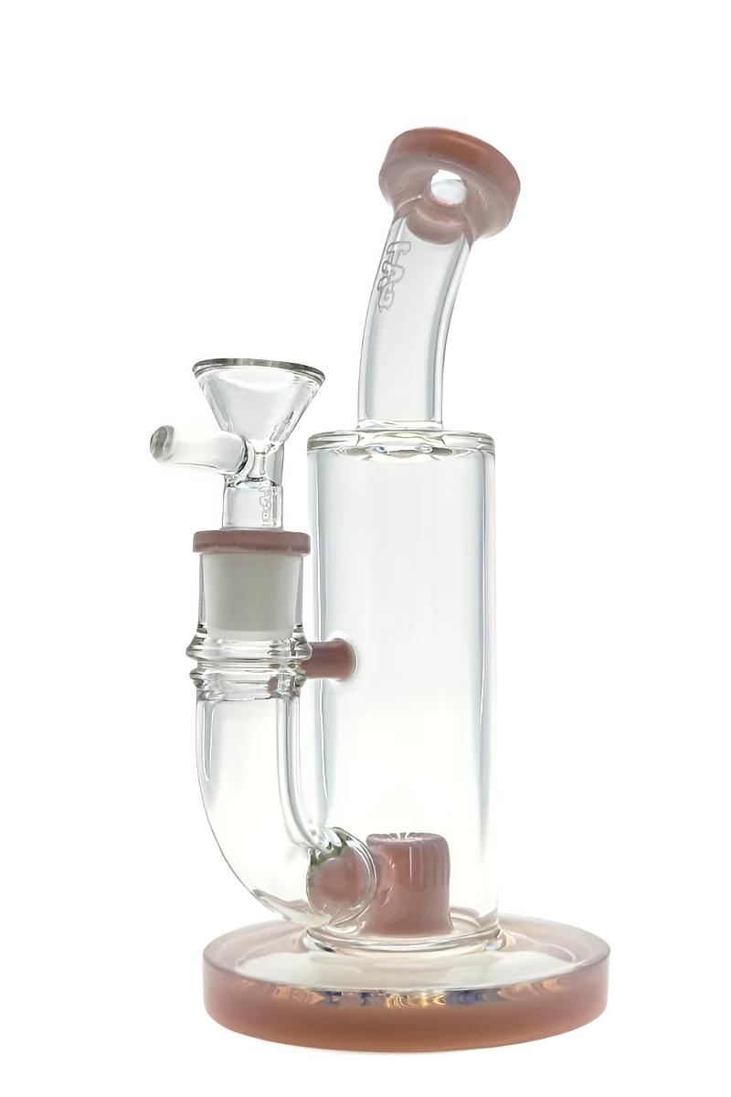 *CLEARANCE* - TAG - 8" Bent Neck Fixed Super Slit Puck Dab Rig 44x4MM (14MM Female) - Image 20