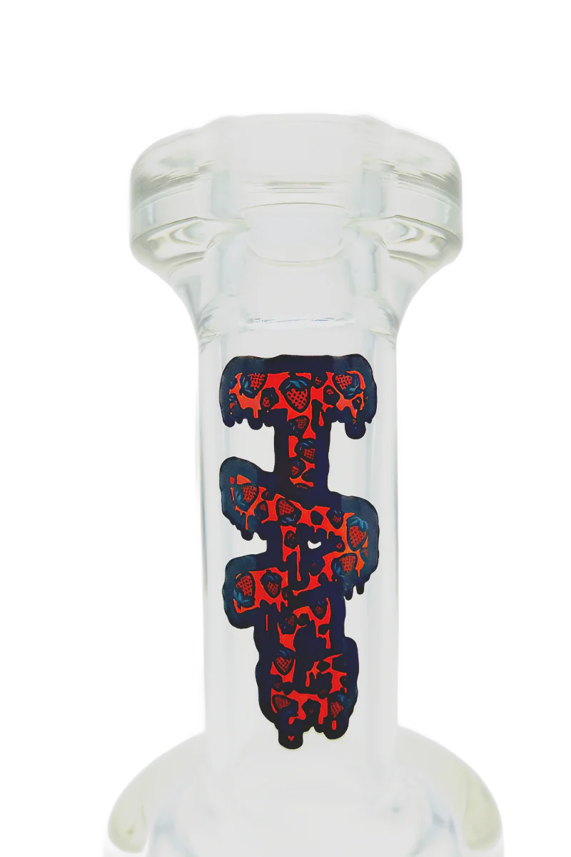 *CLEARANCE* - TAG - 8" Bent Neck Fixed Super Slit Puck Dab Rig 44x4MM (14MM Female) - Image 6