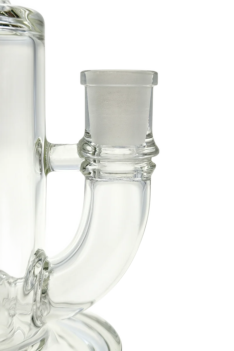 *CLEARANCE* - TAG - 8" Bent Neck Fixed Super Slit Puck Dab Rig 44x4MM (14MM Female) - Image 7