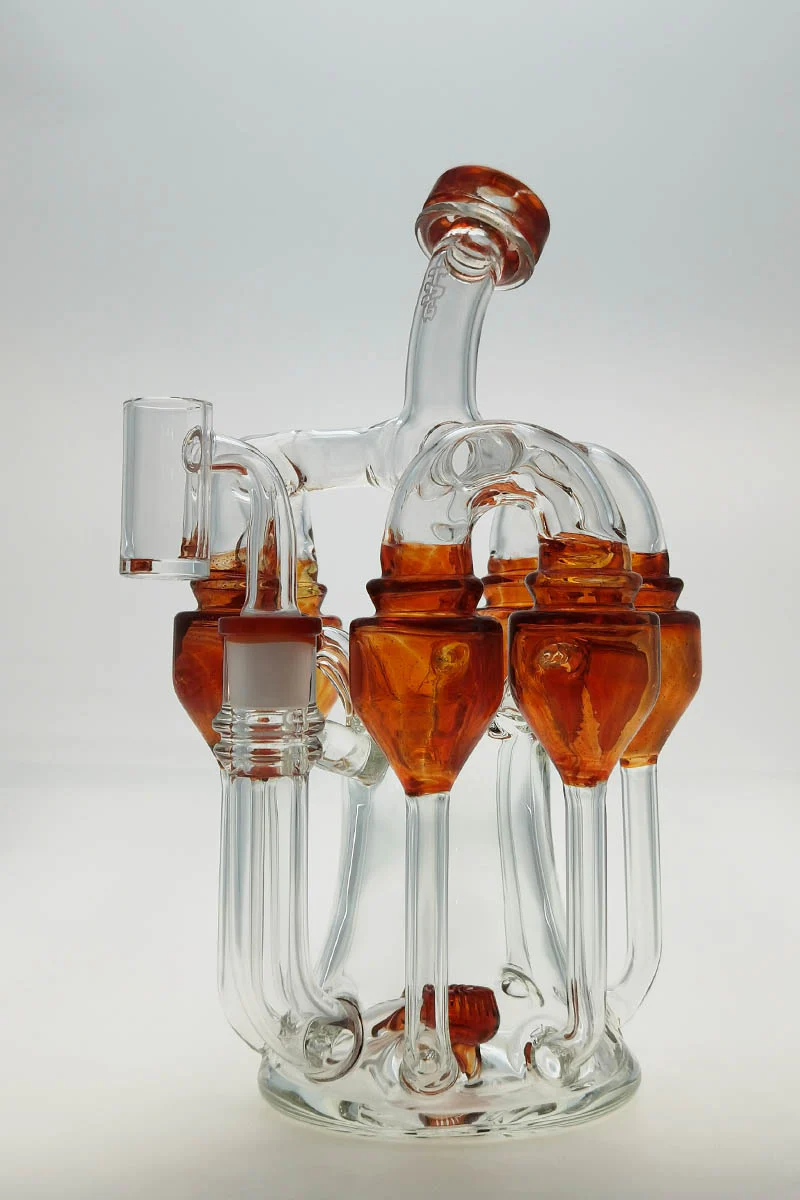 TAG - 8" Donut Perc Sextuple Recycler Dab Rig (14MM Female) - Image 35