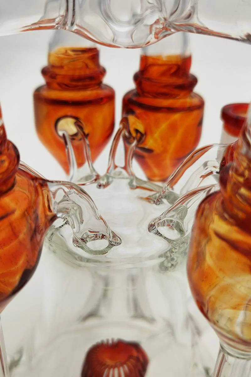 TAG - 8" Donut Perc Sextuple Recycler Dab Rig (14MM Female) - Image 37