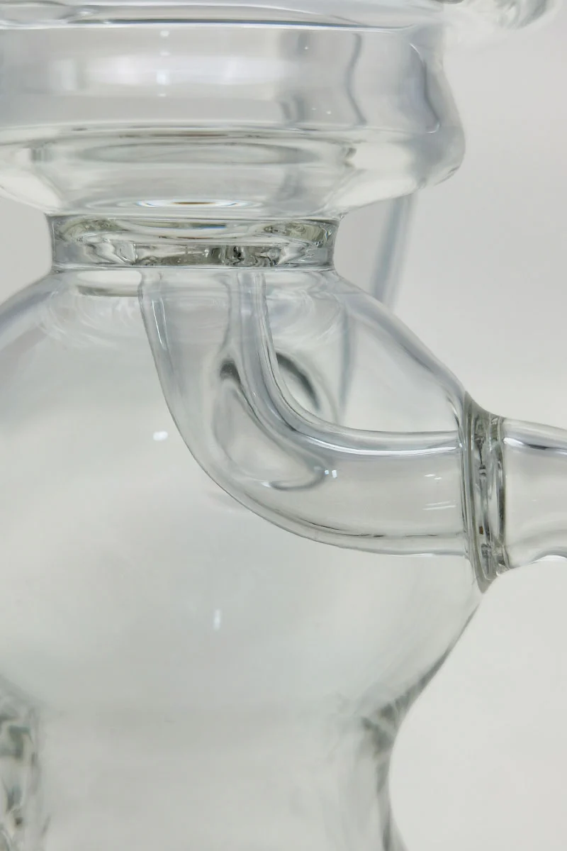 TAG - 8" Recycling Stacked Bellow Ball Bent Neck with Super Slit Puck Diffuser Dab Rig (14MM Female) - Image 14