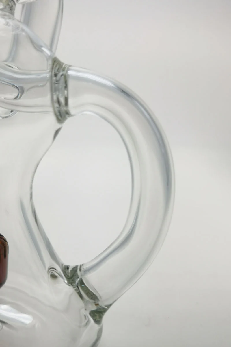 TAG - 8" Recycling Stacked Bellow Ball Bent Neck with Super Slit Puck Diffuser Dab Rig (14MM Female) - Image 15