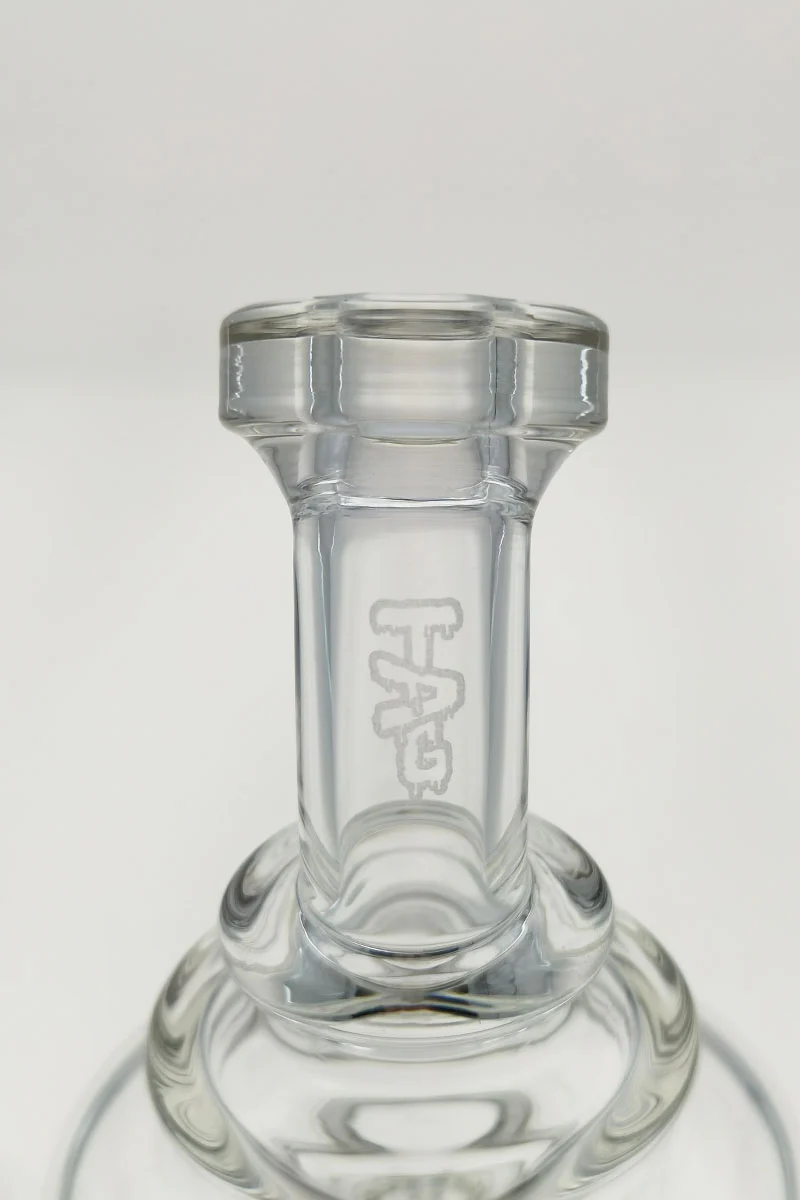 TAG - 8" Recycling Stacked Bellow Ball Bent Neck with Super Slit Puck Diffuser Dab Rig (14MM Female) - Image 30