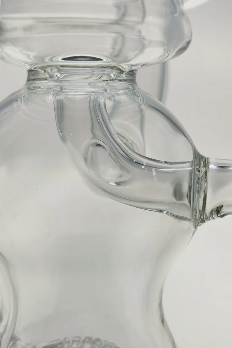 TAG - 8" Recycling Stacked Bellow Ball Bent Neck with Super Slit Puck Diffuser Dab Rig (14MM Female) - Image 34