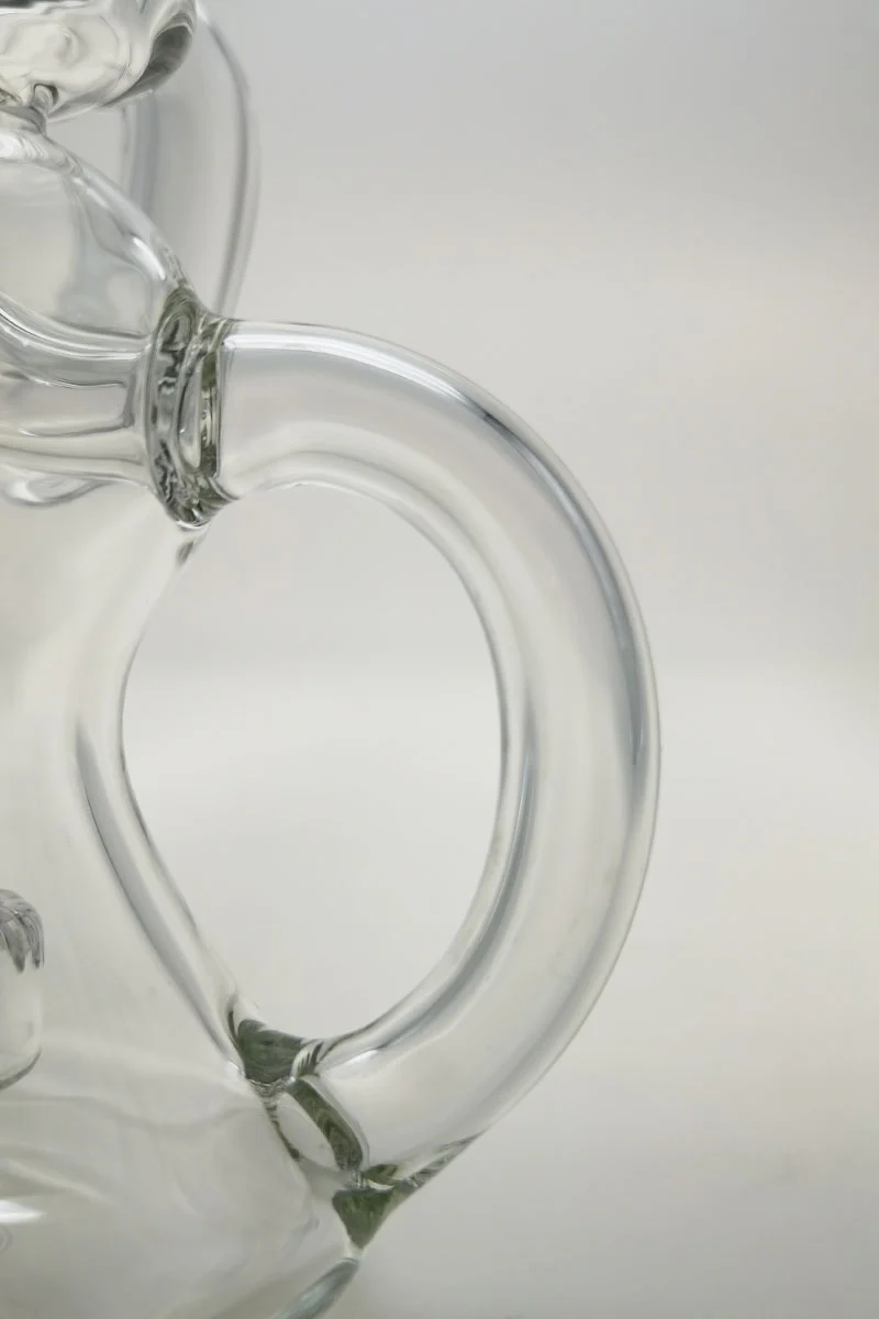 TAG - 8" Recycling Stacked Bellow Ball Bent Neck with Super Slit Puck Diffuser Dab Rig (14MM Female) - Image 35