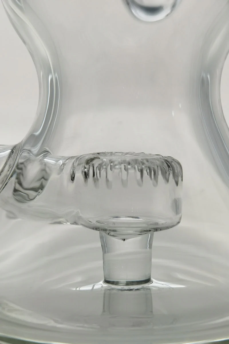 TAG - 8" Recycling Stacked Bellow Ball Bent Neck with Super Slit Puck Diffuser Dab Rig (14MM Female) - Image 36