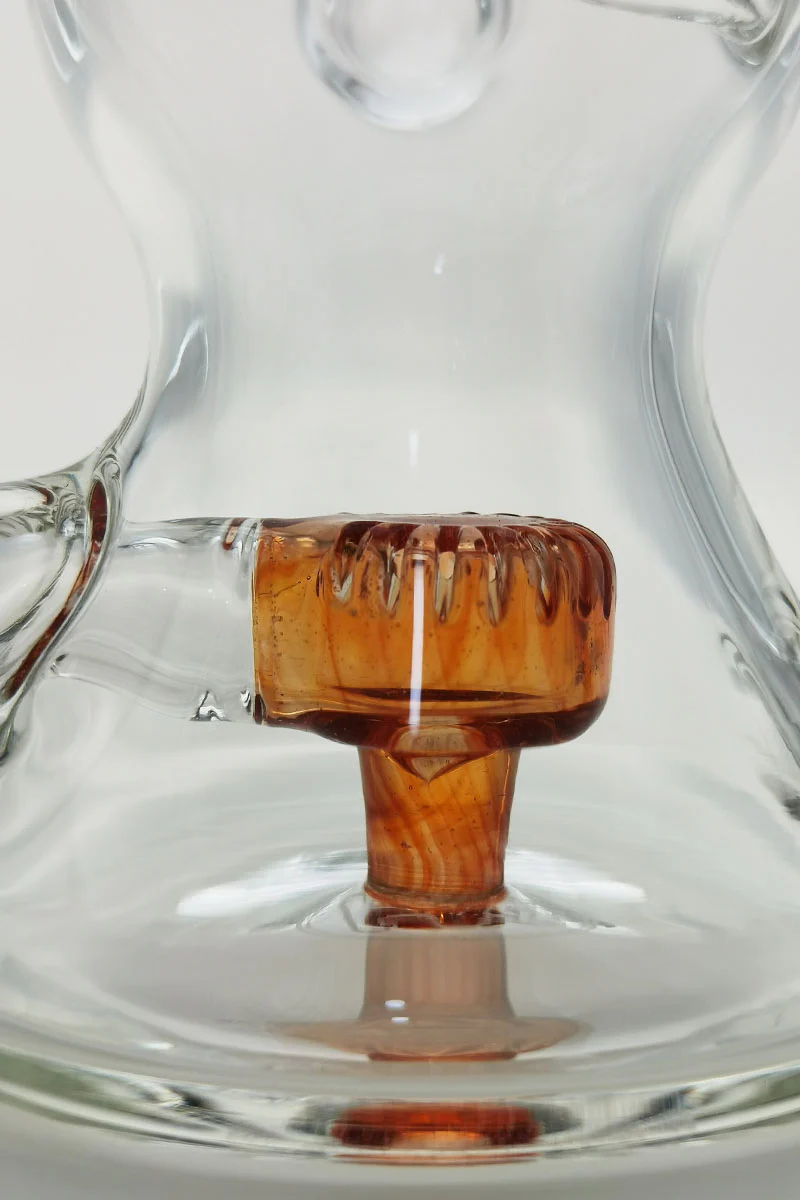 TAG - 8" Recycling Stacked Bellow Ball Bent Neck with Super Slit Puck Diffuser Dab Rig (14MM Female) - Image 41
