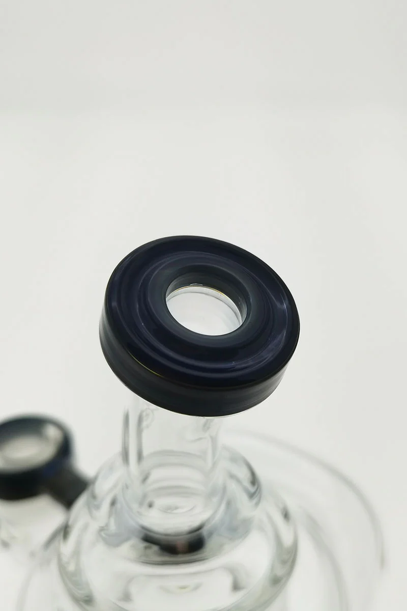 TAG - 8" Recycling Stacked Bellow Ball Bent Neck with Super Slit Puck Diffuser Dab Rig (14MM Female) - Image 54