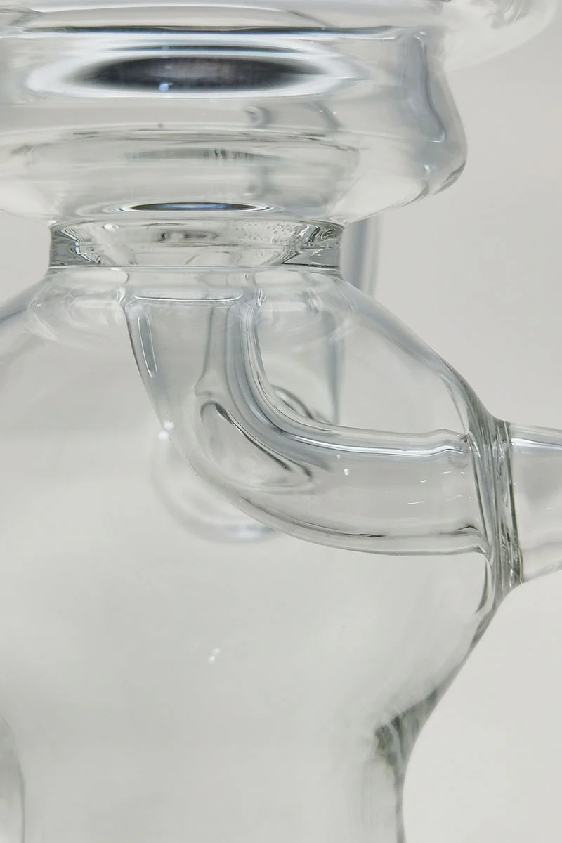 TAG - 8" Recycling Stacked Bellow Ball Bent Neck with Super Slit Puck Diffuser Dab Rig (14MM Female) - Image 58