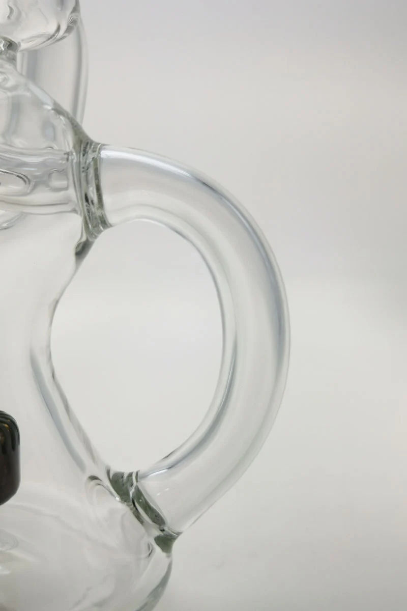 TAG - 8" Recycling Stacked Bellow Ball Bent Neck with Super Slit Puck Diffuser Dab Rig (14MM Female) - Image 59