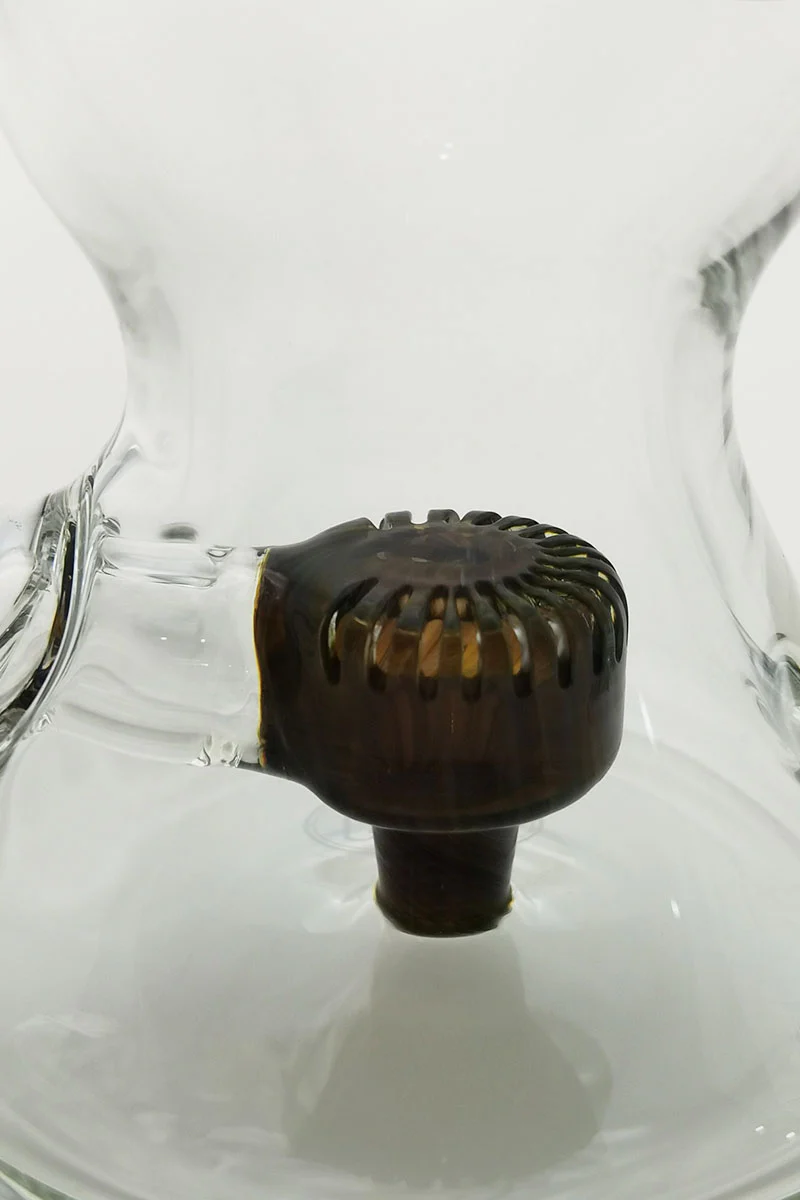 TAG - 8" Recycling Stacked Bellow Ball Bent Neck with Super Slit Puck Diffuser Dab Rig (14MM Female) - Image 61