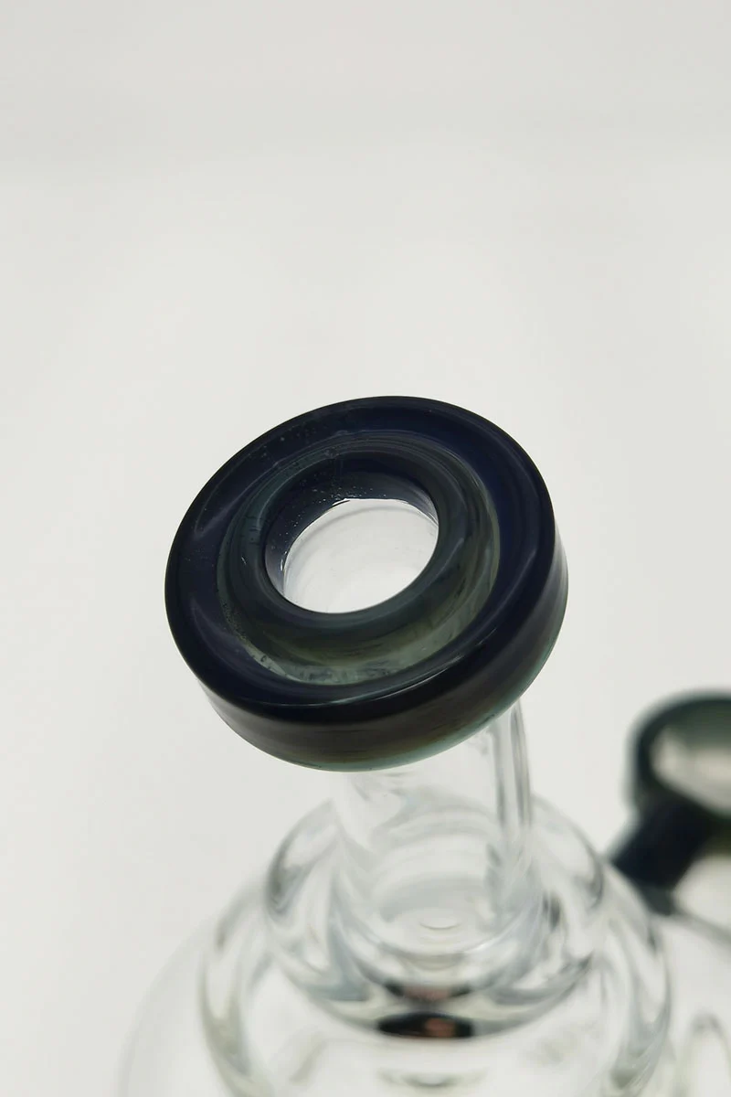 TAG - 8" Recycling Stacked Bellow Ball Bent Neck with Super Slit Puck Diffuser Dab Rig (14MM Female) - Image 73