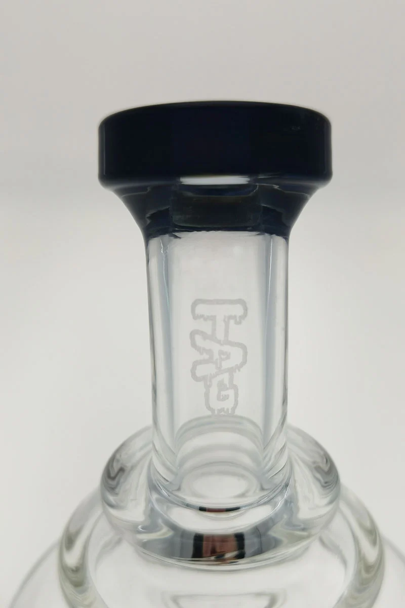 TAG - 8" Recycling Stacked Bellow Ball Bent Neck with Super Slit Puck Diffuser Dab Rig (14MM Female) - Image 74