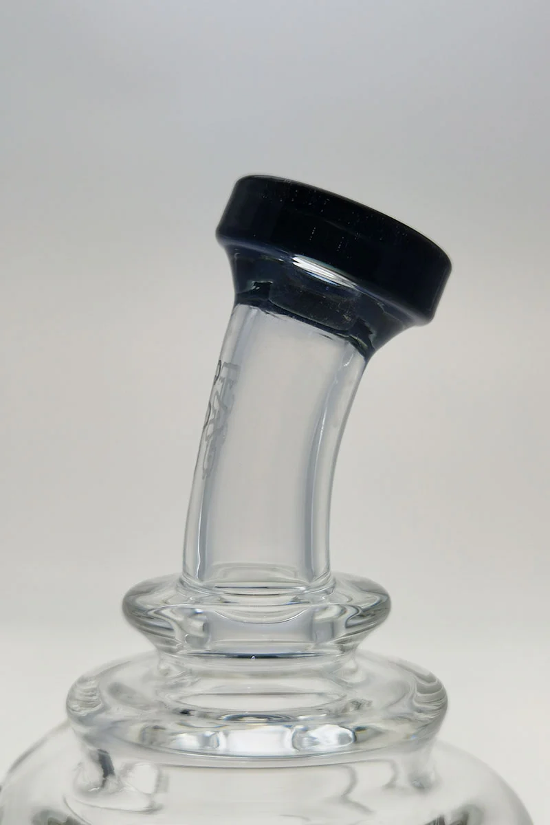 TAG - 8" Recycling Stacked Bellow Ball Bent Neck with Super Slit Puck Diffuser Dab Rig (14MM Female) - Image 75