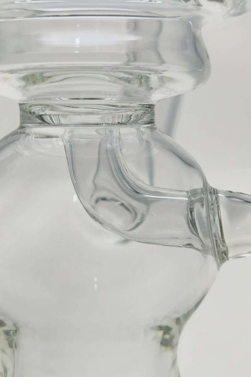 TAG - 8" Recycling Stacked Bellow Ball Bent Neck with Super Slit Puck Diffuser Dab Rig (14MM Female) - Image 78