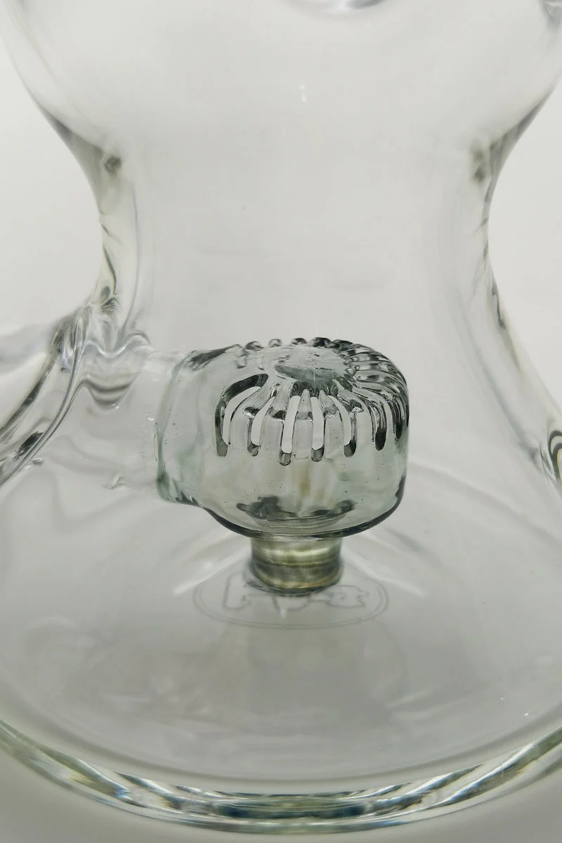 TAG - 8" Recycling Stacked Bellow Ball Bent Neck with Super Slit Puck Diffuser Dab Rig (14MM Female) - Image 81