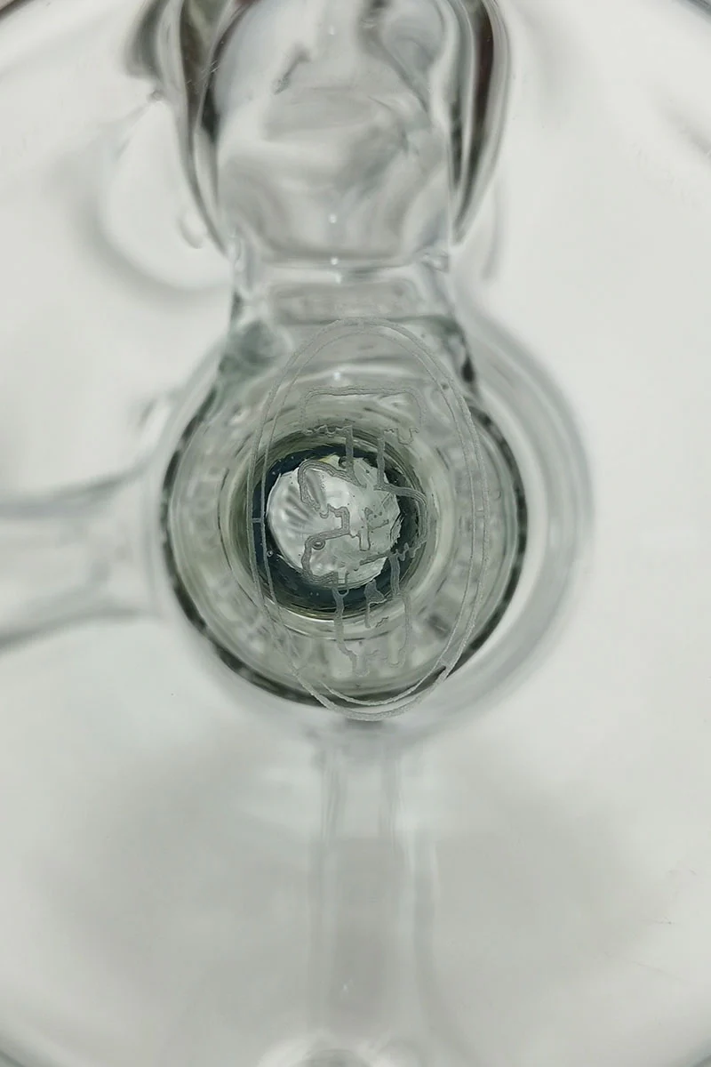 TAG - 8" Recycling Stacked Bellow Ball Bent Neck with Super Slit Puck Diffuser Dab Rig (14MM Female) - Image 83