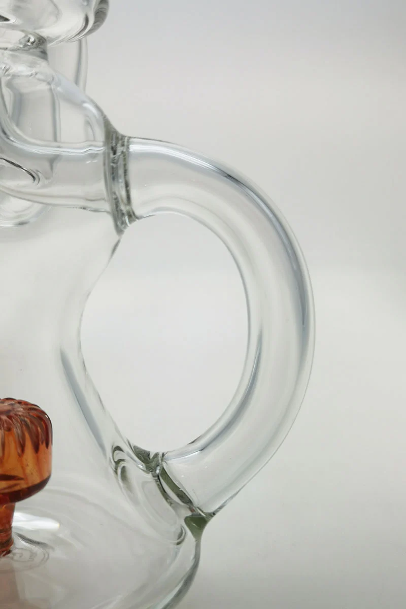 TAG - 8" Recycling Stacked Bellow Ball Bent Neck with Super Slit Puck Diffuser Dab Rig (14MM Female) - Image 98