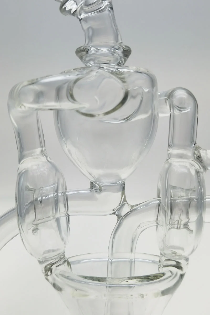 TAG - 8" Twin Arm Super Slit Donut Wormhole Recycler Dab Rig with Bellow Base (10MM Female) - Image 10