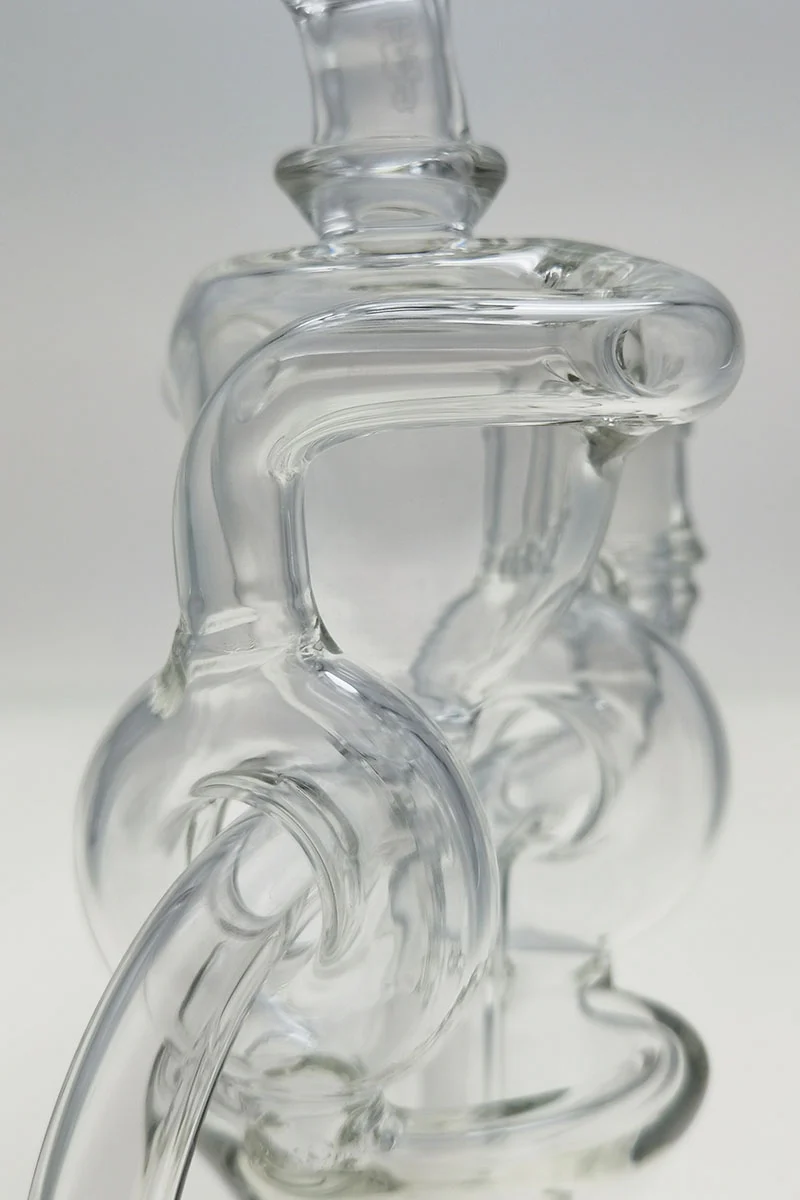 TAG - 8" Twin Arm Super Slit Donut Wormhole Recycler Dab Rig with Bellow Base (10MM Female) - Image 11