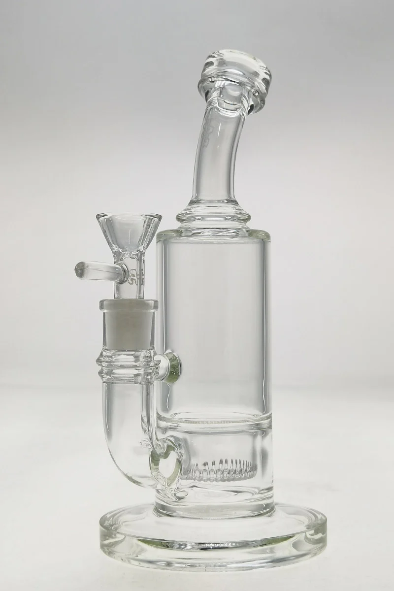 TAG - 9" Bent Neck Interior Showerhead Dab Rig Bong 55x5MM (14MM Female) - Image 15