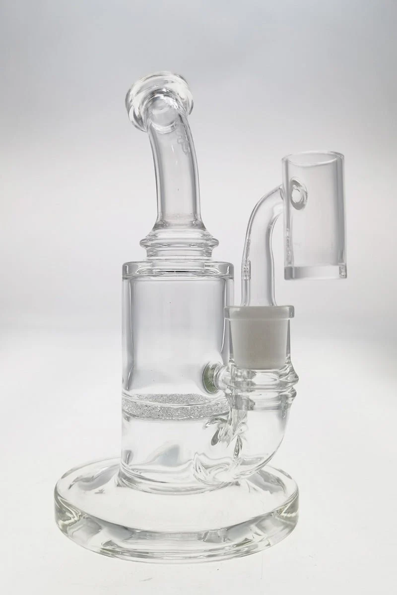 TAG - 7.5" Bent Neck Single Fritted Disc Dab Rig 50x5MM (14MM Female)