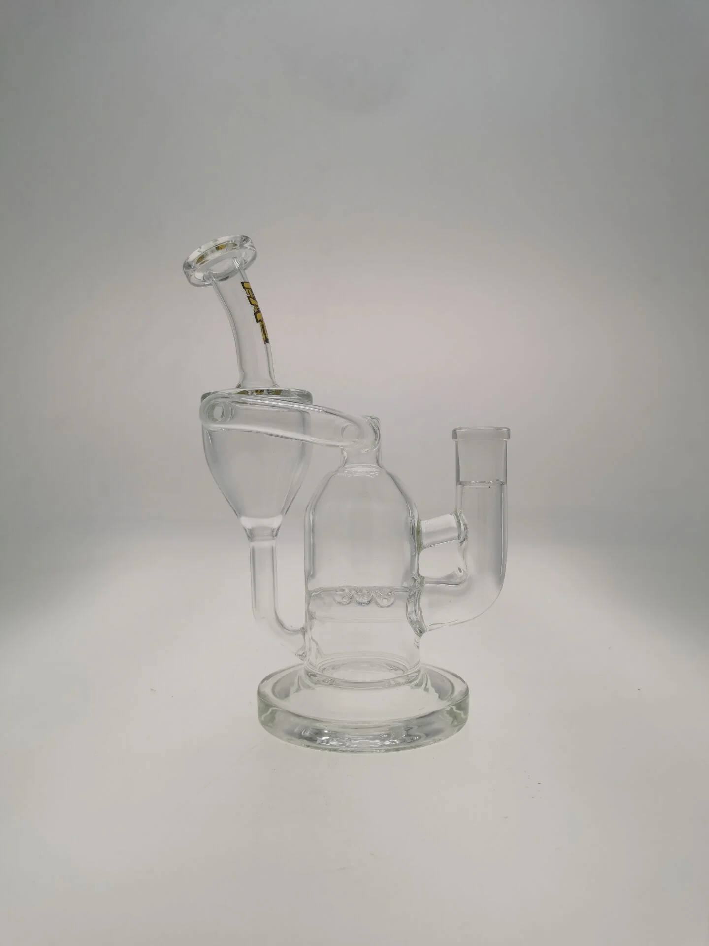 TAG - 9" Circle Hole Inline Recycler Dab Rig 50x5MM - 14MM Female - Image 3
