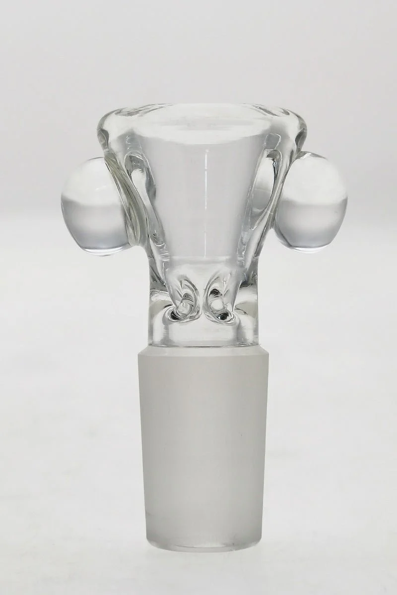 TAG - Pinched Screen Bong Slide Bowl Piece w/ Multi-Marble Handle